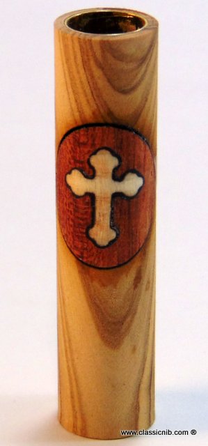Bethlehem Olive Orthodox Holly Cross on Bloodwood Oval Monarch/Sierra